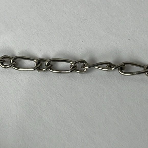 Gray Clear Silver Tone Chain Beaded Long Length Pull Over Necklace Neutral OS - Picture 12 of 12